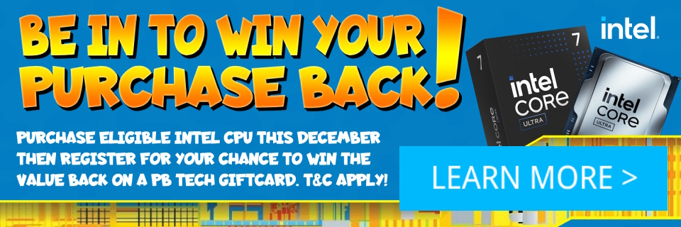 Picture of the Intel Win Your Purchase Back December 2024 promotion at PB Tech